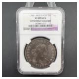 1798 Large Eagle Draped Dollar NGC XF Details