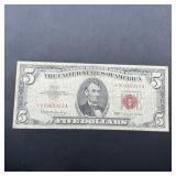 Rare 1963 $5 Star Note *00960353A