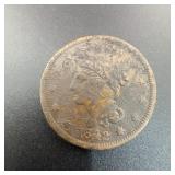 1842 Liberty Head Large Cent Coin