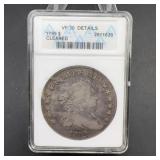 1799 Draped Bust Dollar VF30 Details Cleaned