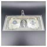 1935 Silver Certificate Dollar Note Displayed