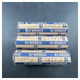 3 Rolls 2024-D Jefferson Nickels $6 Face