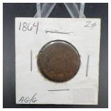 1864 Two Cent Piece AG/G Condition