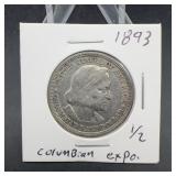 1893 Columbian Expo Half Dollar Coin