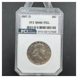 1957-D Franklin MS66 FBL LISTS $200