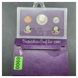 1987-S US Proof 5 coin set in acrylic case