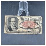 1875 United States Fractional Currency 50 Cents No