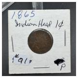1865 Indian Head Penny