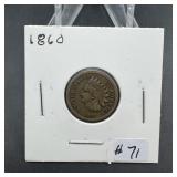 1860 Indian Head Penny - nice detail