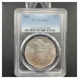 1886 Morgan Silver Dollar PCGS MS63