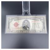 1928 Series $5 United States Note Red Seal