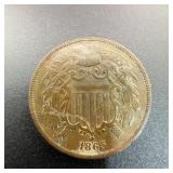 1865 United States 2 Cent Coin