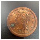 1851 Liberty Head Large Cent Coin