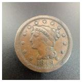 1849 Liberty Head Large Cent US Coin