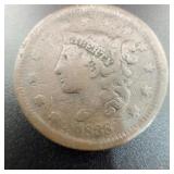 1838 Liberty Head Large Cent