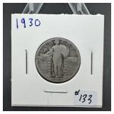1930 Standing Liberty Silver Quarter - clear date