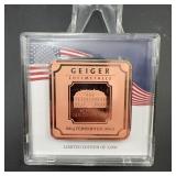 Geiger Edelmetalle 100g .9999 Copper Bar