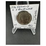 1936 Germany 5 Reichsmark Silver Coin ï¿½ Hindenburg