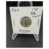 1964 Roosevelt Silver Dime