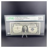 1957 $1 Silver Certificate PMG 58 EPQ