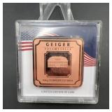 Geiger Edelmetalle 100g 999.9 Fine Copper Bar