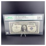 1957 $1 Silver Certificate PMG 58 EPQ