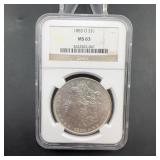 1883-O Morgan Silver Dollar NGC MS63