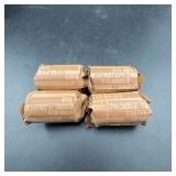 Four Rolls Kennedy Bicentennial Half Dollars