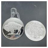 2001 Giant Buffalo Proof .999 Fine Silver