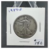 1937-S Walking Liberty Silver Half