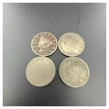 1907-1910 Liberty Head Nickel Coins Set of 4
