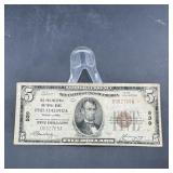 1929 $5 National Currency Note #D062765A (sharp bi