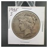1935 S Peace Silver Dollar Coin