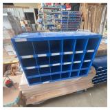Durham Mfg Blue Metal 20-Cubby Storage Bin