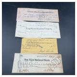 Historical Bank Checks and Promissory Notes Lot