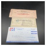 Three Historic Bank and Company Checks 1948-1989