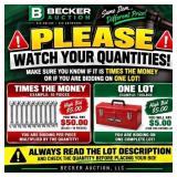 Please Watch Your Quantities - Make Sure You Know