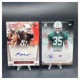 Signed Kevin Minter & Calvin Pryor NFL Cards