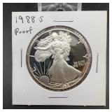 1988-S Proof American Silver Eagle Dollar