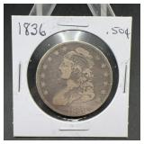 1836 Capped Bust Half Dollar 50C