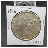 1896 Morgan Silver Dollar AU+