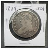 1829 Capped Bust Half Dollar 50ï¿½ US Coin