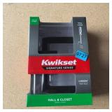 Kwikset Lisbon Hall & Closet Lever Matte Black