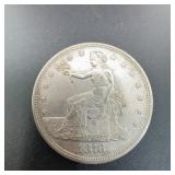 1876 United States Trade Dollar Silver Coin