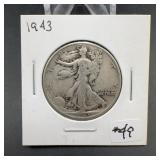 1943 Walking Liberty Silver Half Dollar