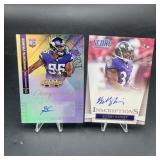 2 NFL Auto Cards: Crichton/99, Rainey Inscriptions