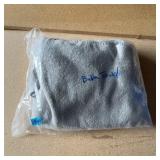 Gray Microfiber Bath Towel in Plastic Bag
