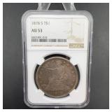 1878-S Trade Dollar NGC AU53 Silver Coin