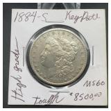 1884-S Morgan Silver Dollar Key Date