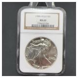 1988 American Silver Eagle $1 NGC MS69